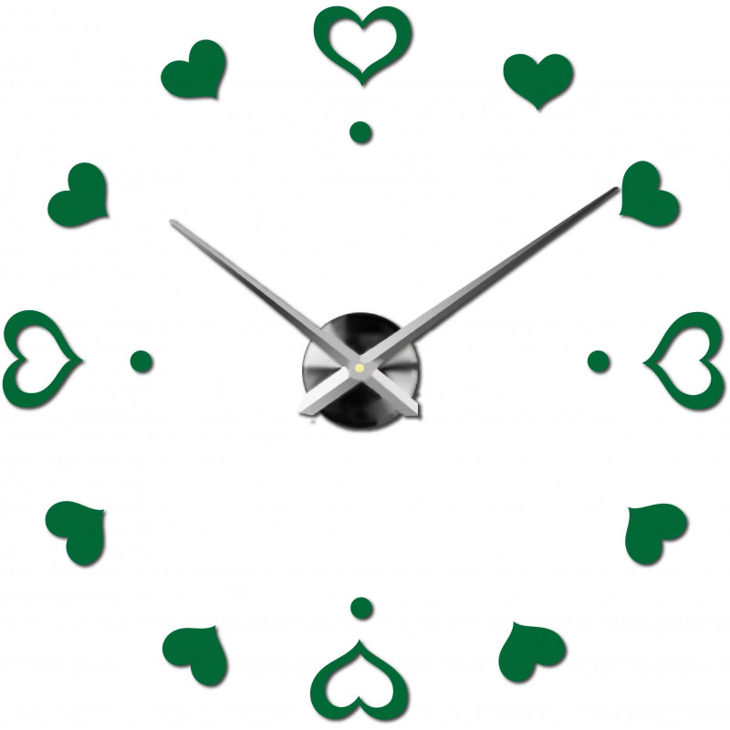 Wanduhr zum Aufkleben, Luxusuhr auf Stent, Uhr aus Kunststoff