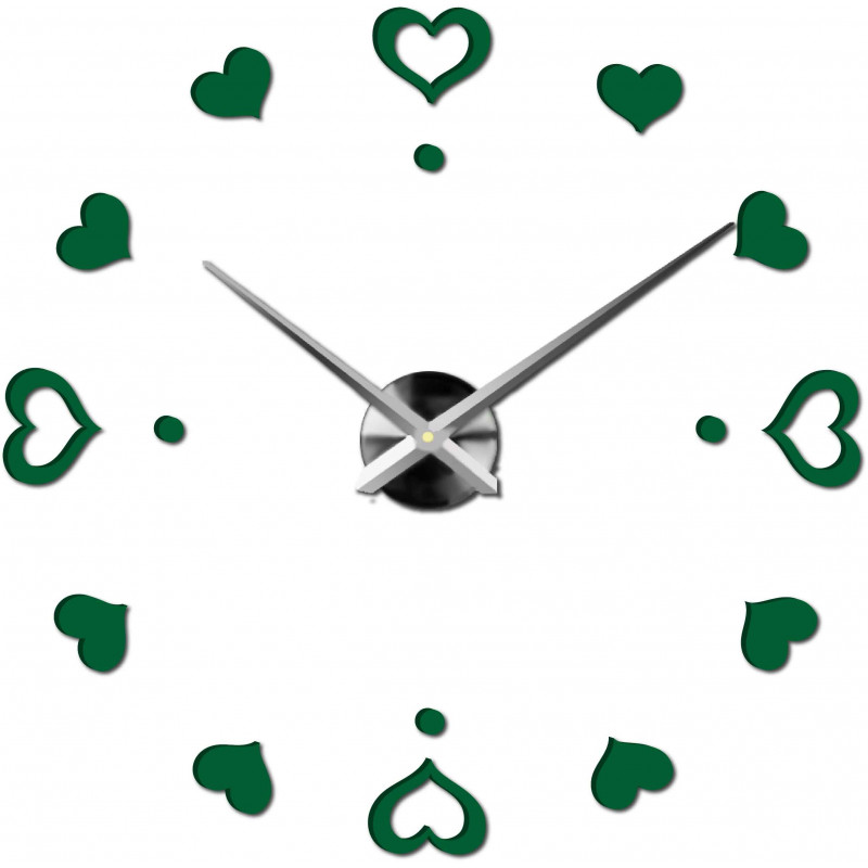 Wanduhr zum Aufkleben, Luxusuhr auf Stent, Uhr aus Kunststoff