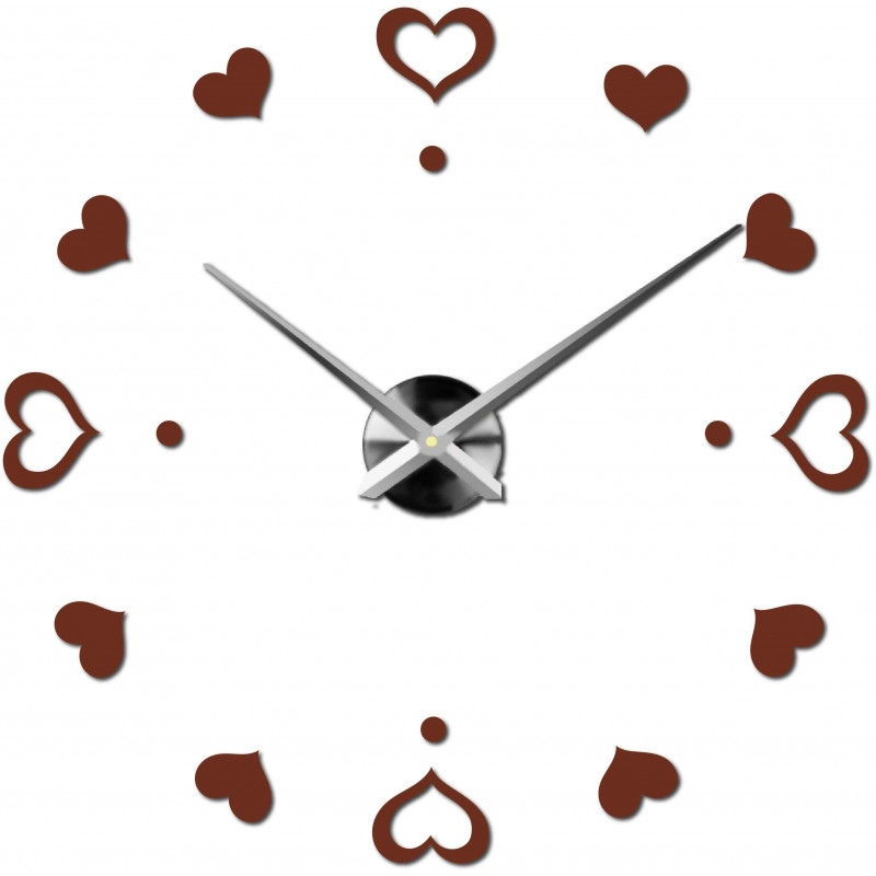 Wanduhr zum Aufkleben, Luxusuhr auf Stent, Uhr aus Kunststoff