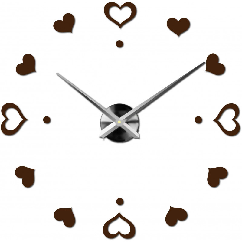 Wanduhr zum Aufkleben, Luxusuhr auf Stent, Uhr aus Kunststoff