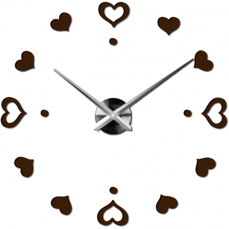 Wanduhr zum Aufkleben, Luxusuhr auf Stent, Uhr aus Kunststoff