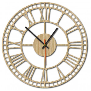 Moderne Wanduhr, Wanduhr aus Holz, Sperrholz 2