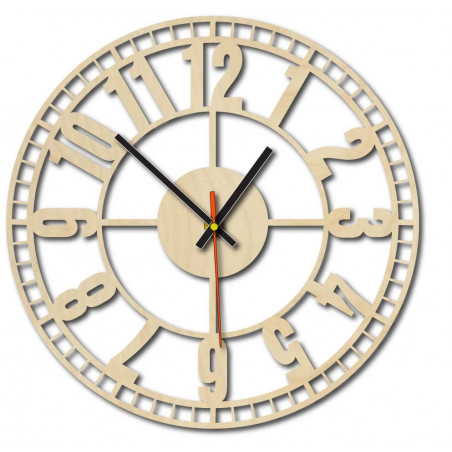 Moderne Wanduhr, Wanduhr aus Holz, Sperrholz