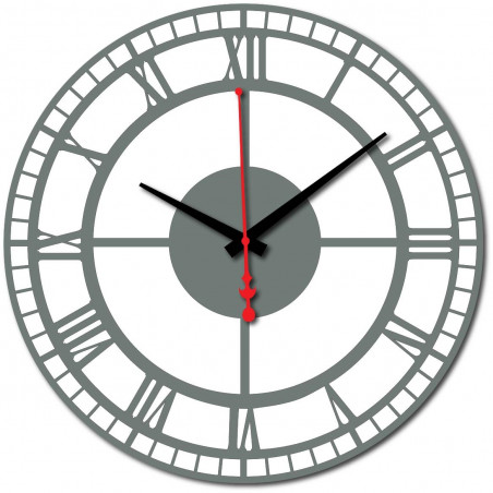 Moderne Uhr an einer Wand aus Kunststoff. Eigene Produktion, X-momon Bild an der Wand in der Küche, Wohnzimmer. X-momo