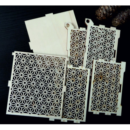 Holz- und Kunststoffdekorationen, Weihnachtsschmuck, Vintage-Accessoires aus Holz