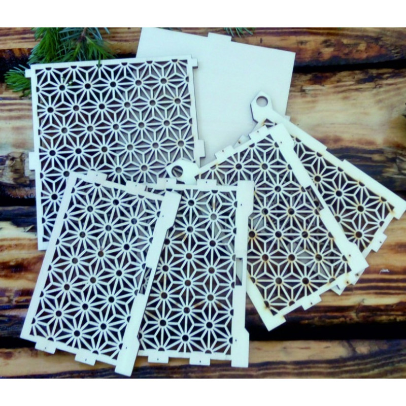 Holz- und Kunststoffdekorationen, Weihnachtsschmuck, Vintage-Accessoires aus Holz