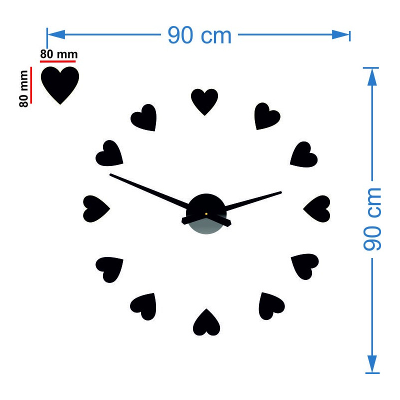 Abmessungen der Wanduhren, Design Wanduhr