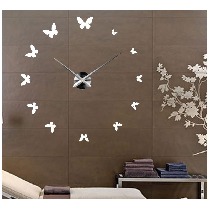 Wanduhr zum Aufkleben, Luxusuhr auf Stent, Uhr aus Kunststoff