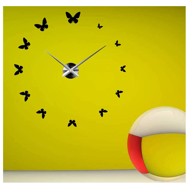 Wanduhr zum Aufkleben, Luxusuhr auf Stent, Uhr aus Kunststoff