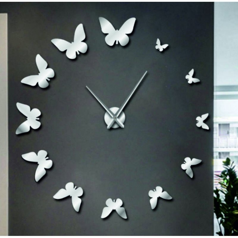 Wanduhr zum Aufkleben, Luxusuhr auf Stent, Uhr aus Kunststoff