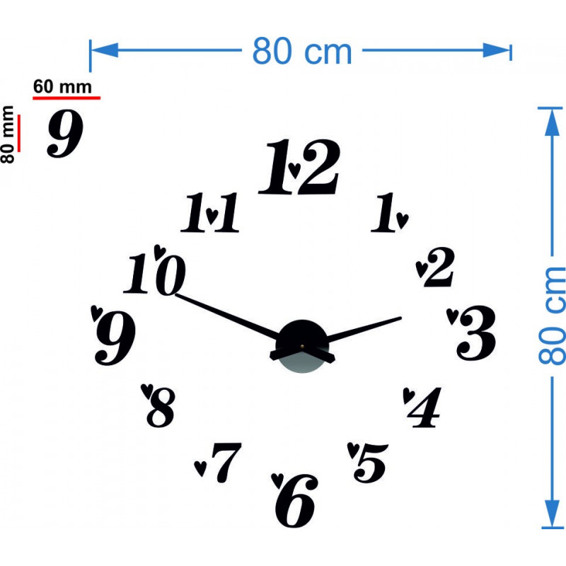 Abmessungen der Wanduhren, Design Wanduhr