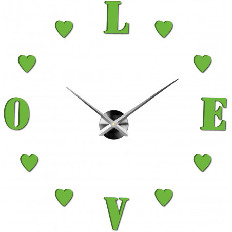 Wanduhr zum Aufkleben, Luxusuhr auf Stent, Uhr aus Kunststoff Wanduhr zum Aufkleben, Luxusuhr auf Stent, Uhr aus Kunststoff