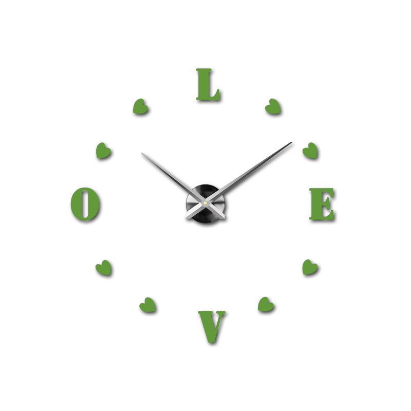 Wanduhr zum Aufkleben, Luxusuhr auf Stent, Uhr aus Kunststoff