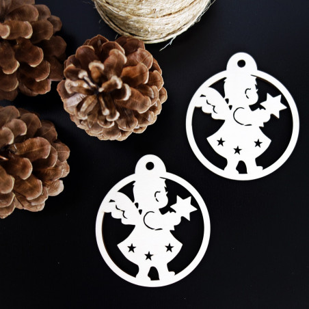 Weihnachtsschmuck aus Holz, Größe: 79x90 mm Weihnachtsschmuck aus Holz, Größe: 79x90 mm