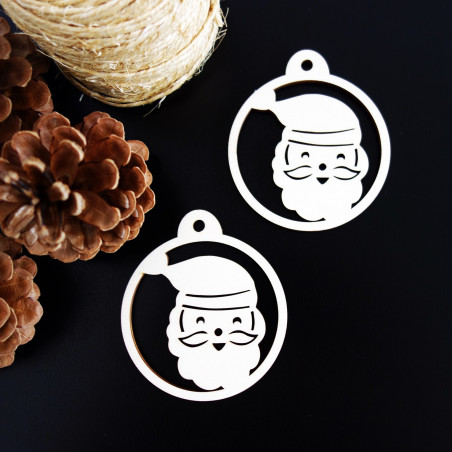 Weihnachtsschmuck - Weihnachtsmann, Größe: 79x90 mm