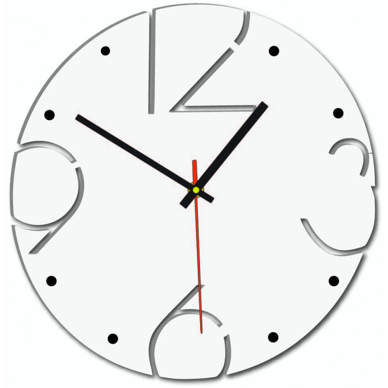 Moderne Wanduhr, Wanduhr aus Holz, Sperrholz