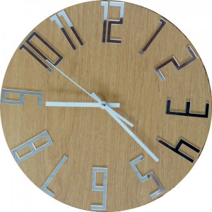 Moderne Wanduhr, Wanduhr aus Holz, Sperrholz