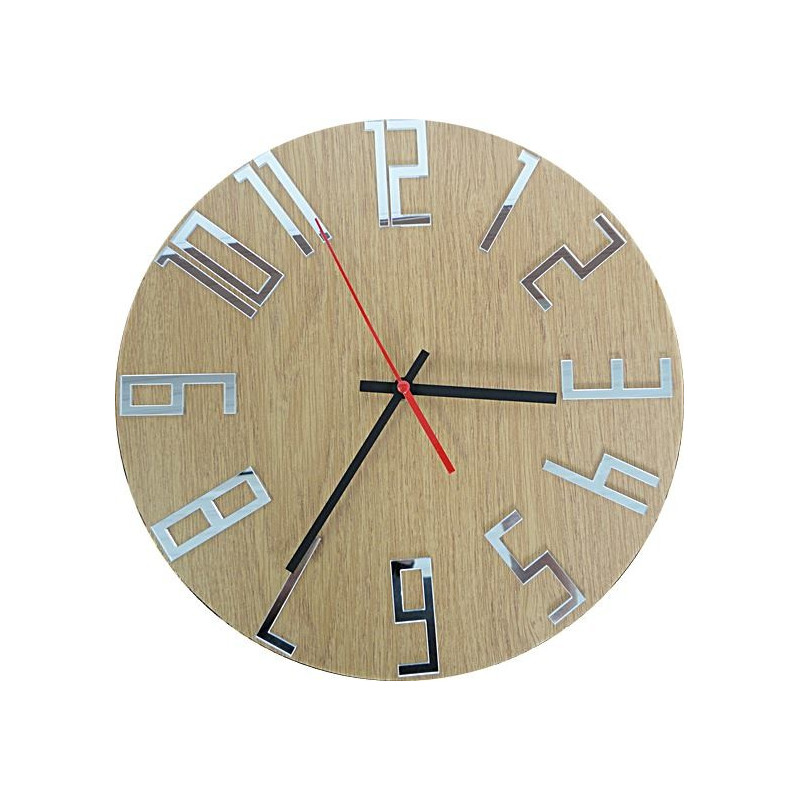 Moderne Wanduhr, Wanduhr aus Holz, Sperrholz