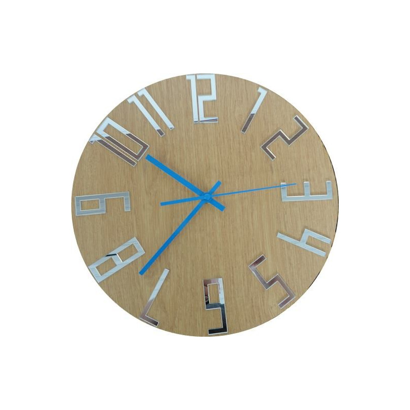 Moderne Wanduhr, Wanduhr aus Holz, Sperrholz