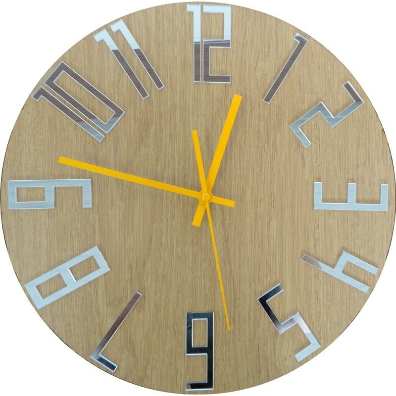 Moderne Wanduhr, Wanduhr aus Holz, Sperrholz