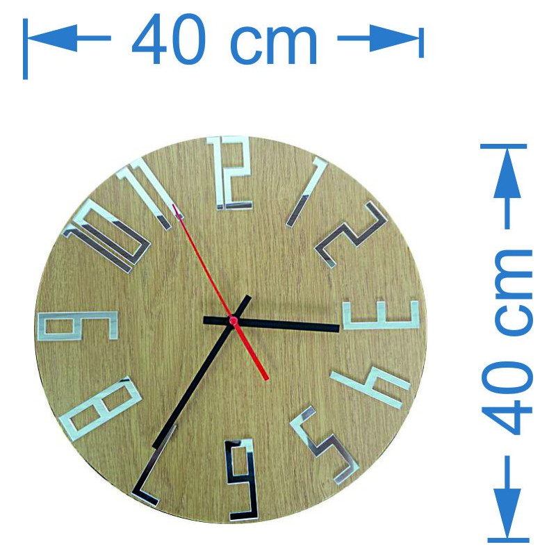 Moderne Wanduhr, Wanduhr aus Holz, Sperrholz