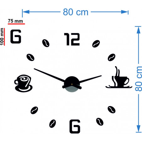 Klebe Wanduhr, Luxus Wanduhr, Plastikuhr Klebe Wanduhr, Luxus Wanduhr, Plastikuhr