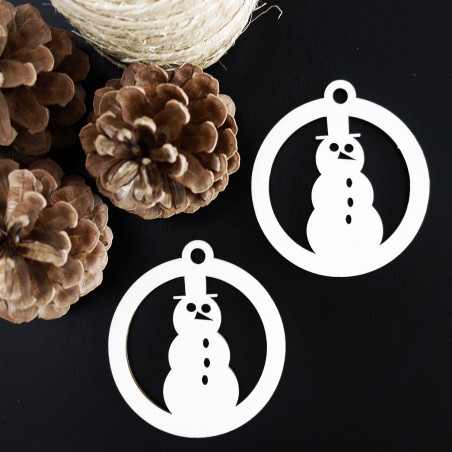 Schneemann - Weihnachtsschmuck aus Holz, Größe: 79x90 mm Schneemann - Weihnachtsschmuck aus Holz, Größe: 79x90 mm