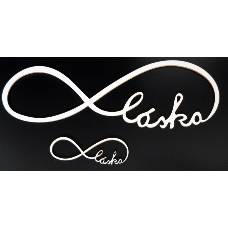 Holzinschrift. Ewige Liebe. Größe: 500 x 164 mm