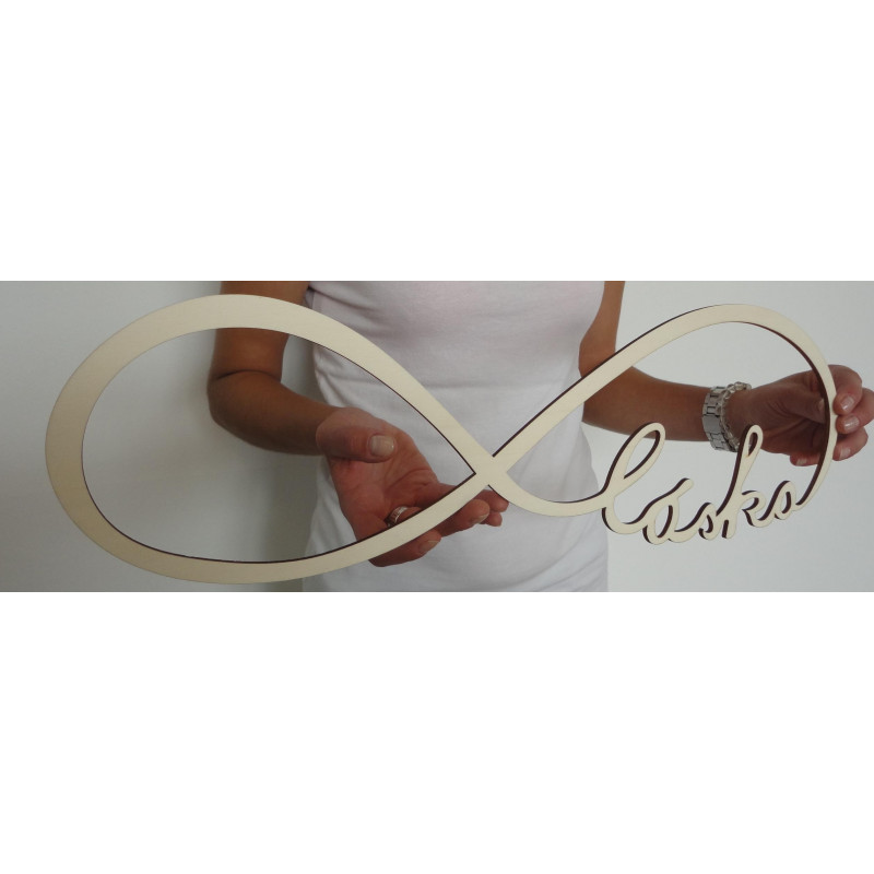 Holzinschrift. Ewige Liebe. Größe: 500 x 164 mm
