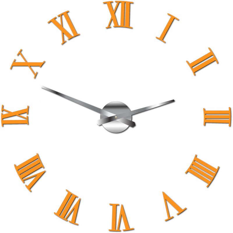 Klebende Wanduhr Roman 2D Plexiglas