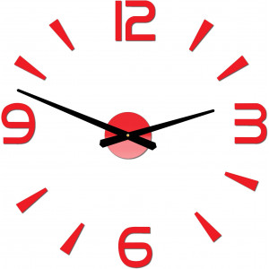 Moderne Wanduhr selbstklebend Stor 2D Plexiglas 2