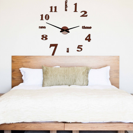 Moderne Wanduhr sieben 2D Plexiglas SPIEGEL Moderne Wanduhr sieben 2D Plexiglas SPIEGEL