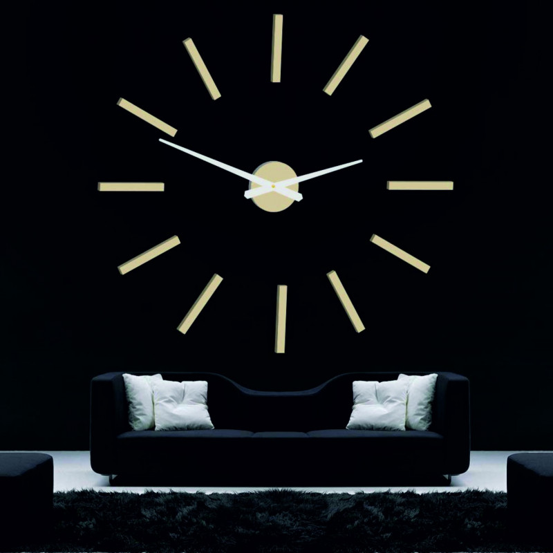 Moderne Wanduhr Sticks 2D Plexi MIRROR