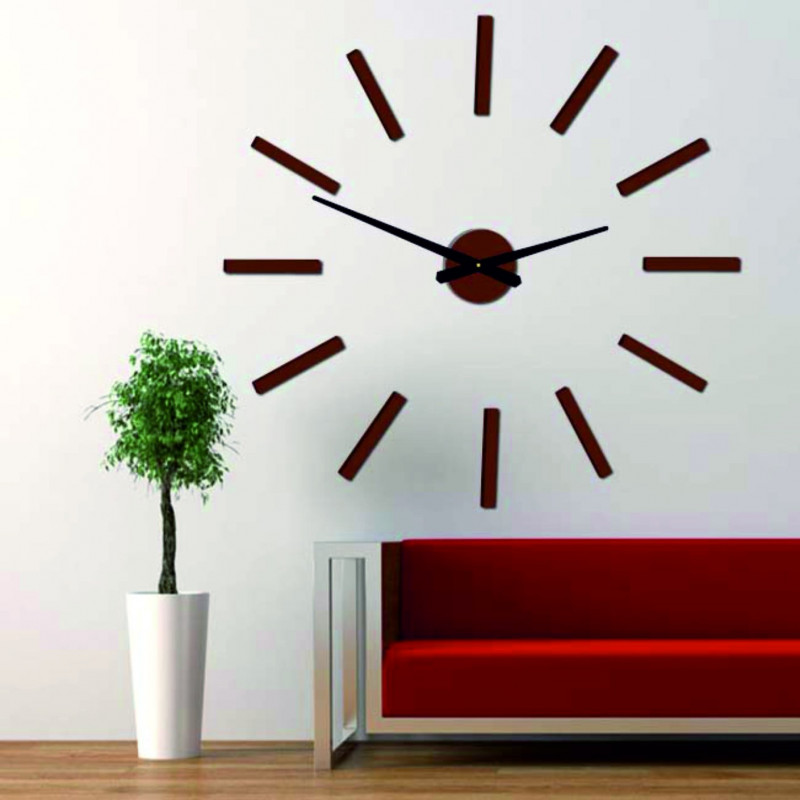 Moderne Wanduhr Sticks 2D Plexi MIRROR