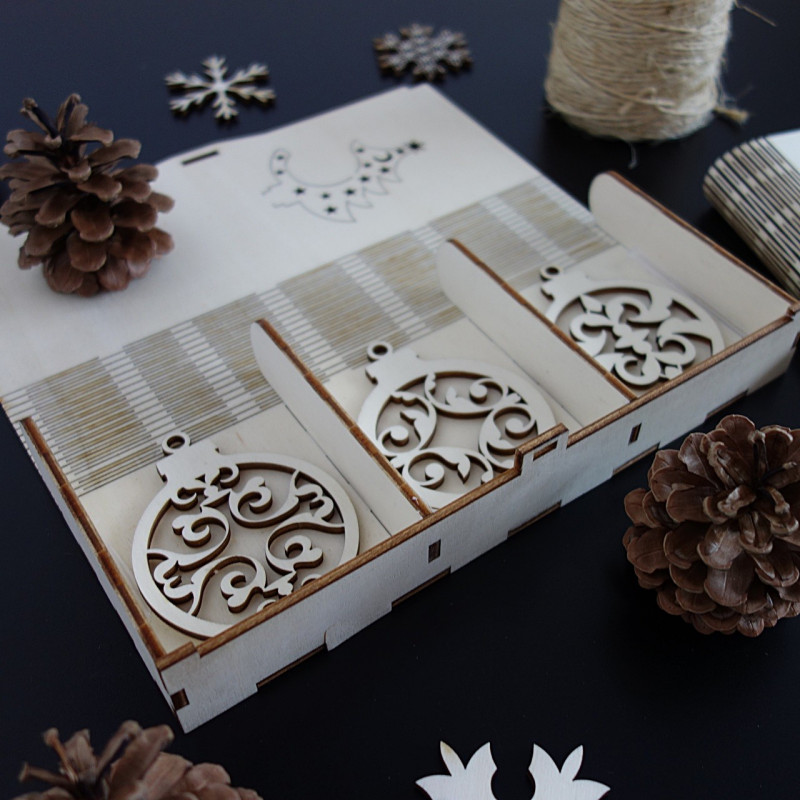 Holz Weihnachtsschmuck, 1 Satz-18 Stück