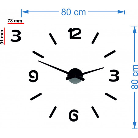 Moderne Wanduhr - JUMBO Moderne Wanduhr - JUMBO