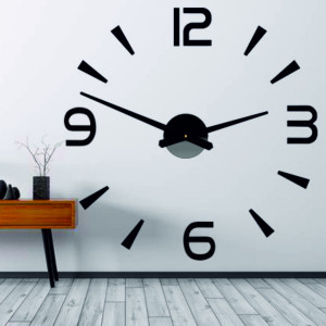 Klebende Wanduhr, Luxusuhr auf Stent, Plastikuhr 2