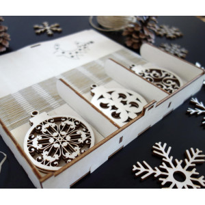 Weihnachtsschmuck aus Holz, Set enthält 18 Teile 2