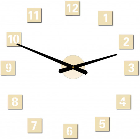 Große quadratische Wanduhr (Wanduhr aus Kunststoff) 2D DEKOR Große quadratische Wanduhr (Wanduhr aus Kunststoff) 2D DEKOR