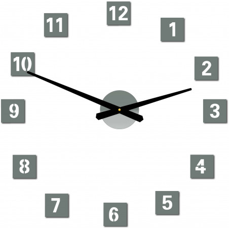 Große quadratische Wanduhr (Wanduhr aus Kunststoff) 2D DEKOR Große quadratische Wanduhr (Wanduhr aus Kunststoff) 2D DEKOR
