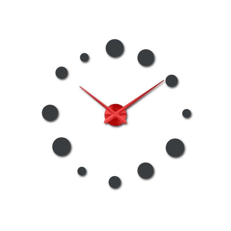 Große Wanduhr Punkt (moderne Wanduhr) DEKORAJ