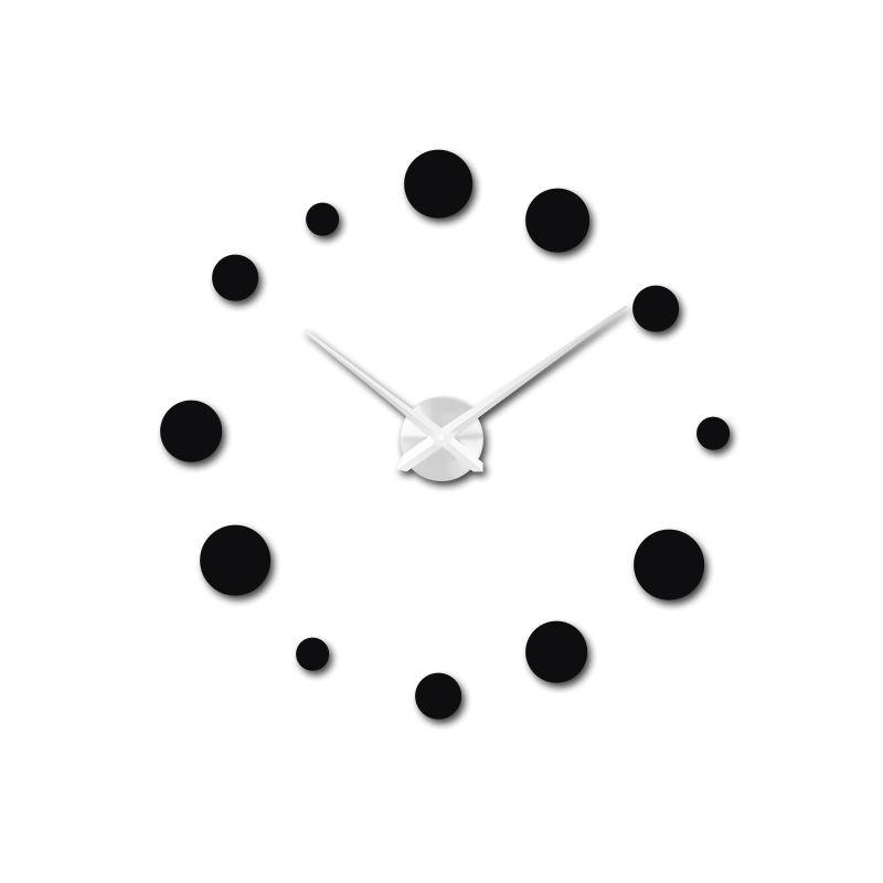Große Wanduhr Punkt (moderne Wanduhr) DEKORAJ