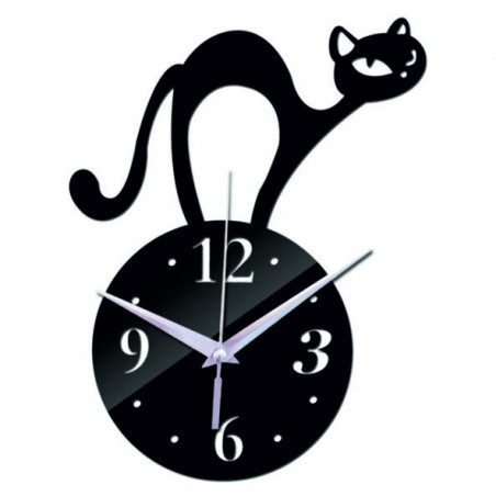 Wanduhr Katze (Spiegel Uhr an der Wand der Katze) SIMON Wanduhr Katze (Spiegel Uhr an der Wand der Katze) SIMON