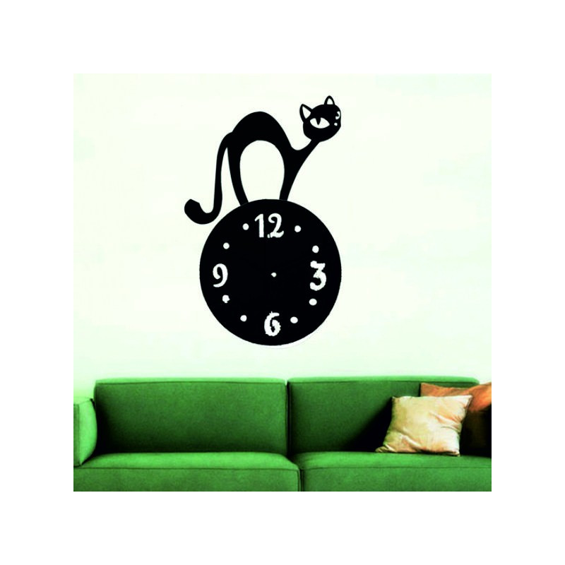 Wanduhr Katze (Spiegel Uhr an der Wand der Katze) SIMON