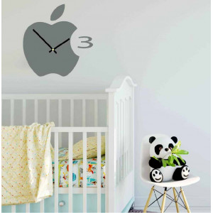 Wanduhr Kunststoff in der Küche APPLE, 35x35 cm 2