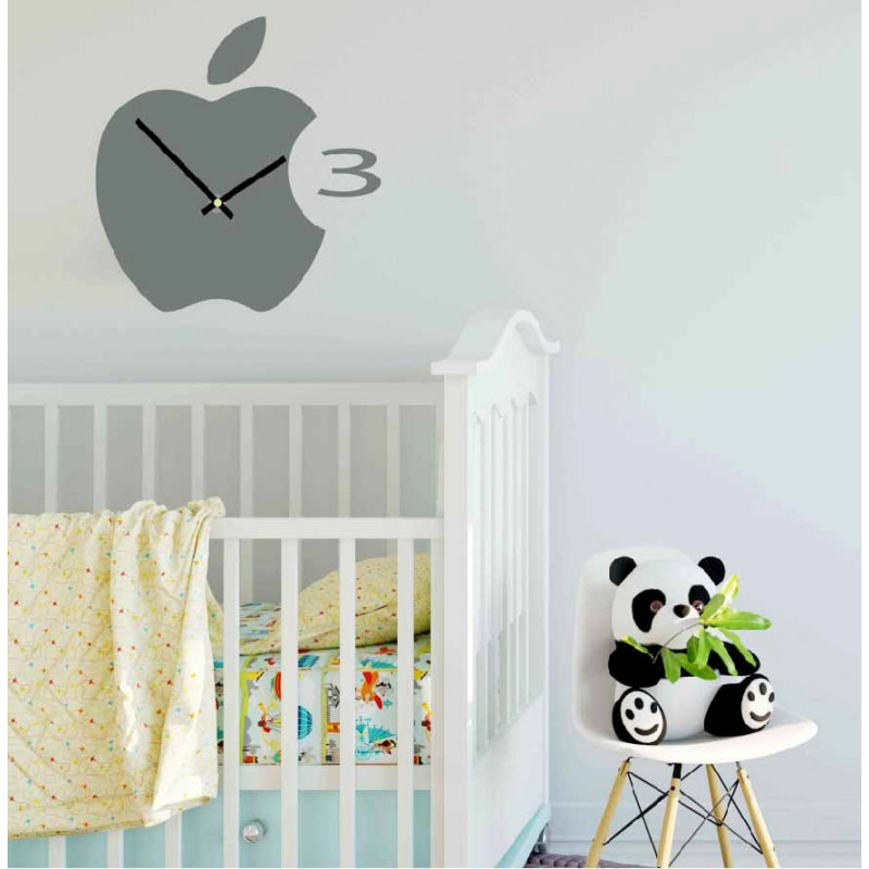 Wanduhr Kunststoff in der Küche APPLE, 35x35 cm