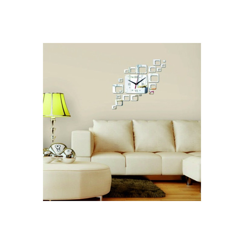 Wanduhr quadratisch modern 50x40 cm FIGARO