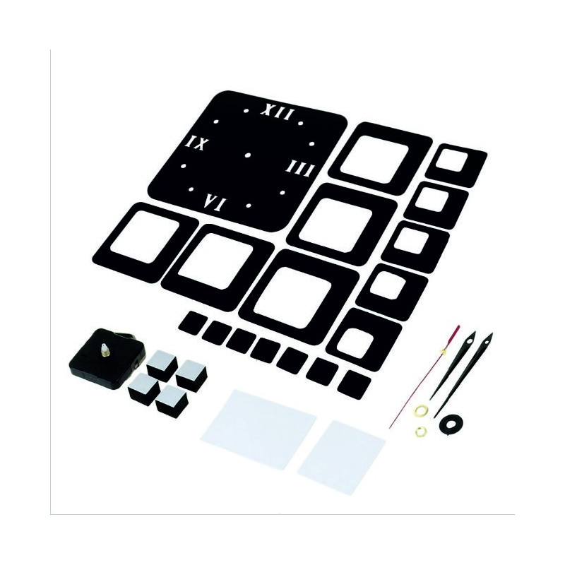 Wanduhr quadratisch modern 50x40 cm FIGARO