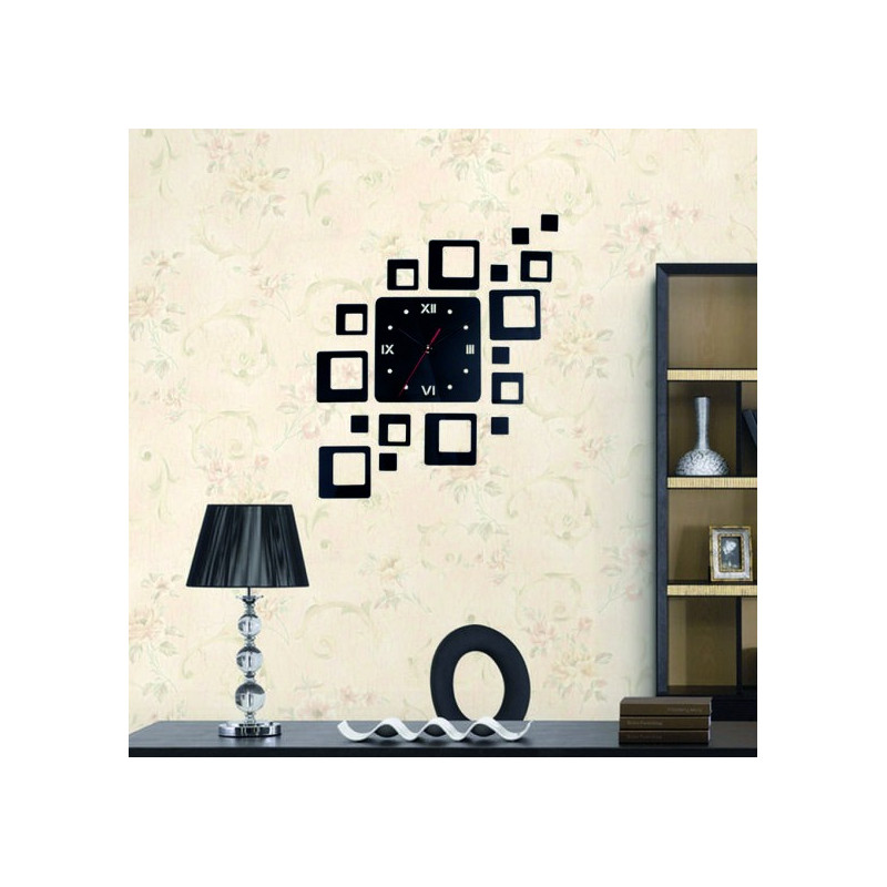 Wanduhr quadratisch modern 50x40 cm FIGARO