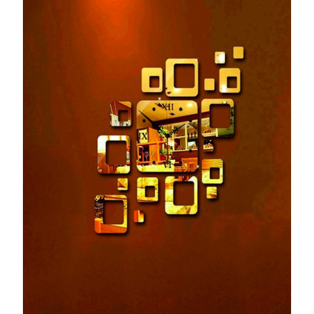 Wanduhr quadratisch modern 50x40 cm FIGARO